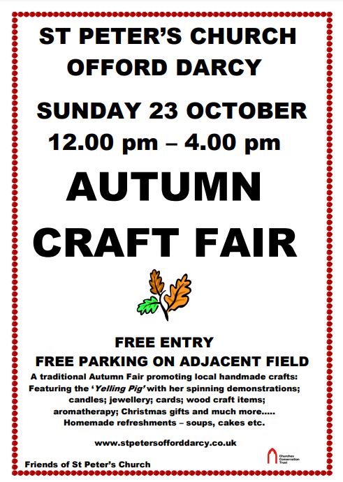 Autumn Craft Fair at St Peter's, Offord D'Arcy | The Churches ...