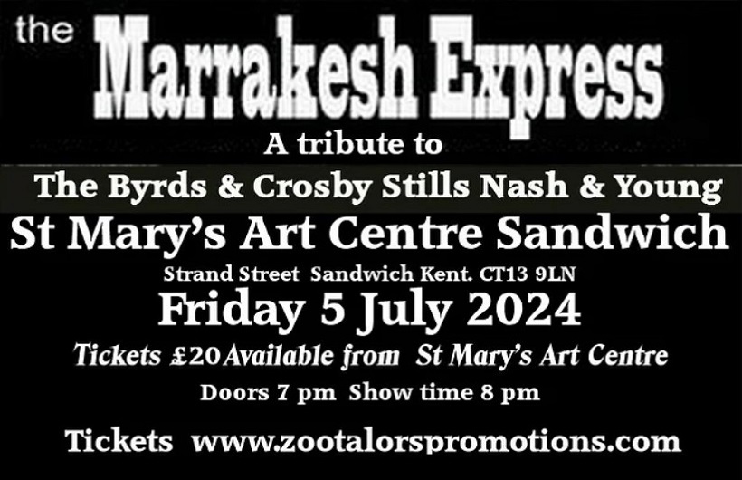 Marrakesh Express Tribute Band in Sandwich The Churches Conservation